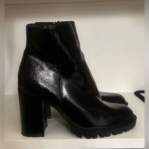 Forever 21 Glossy Black Heeled Boots